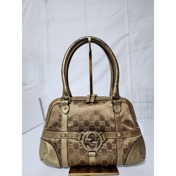 Gucci Reins Shoulder Bag Gold/Brown - Picture 1 of 15